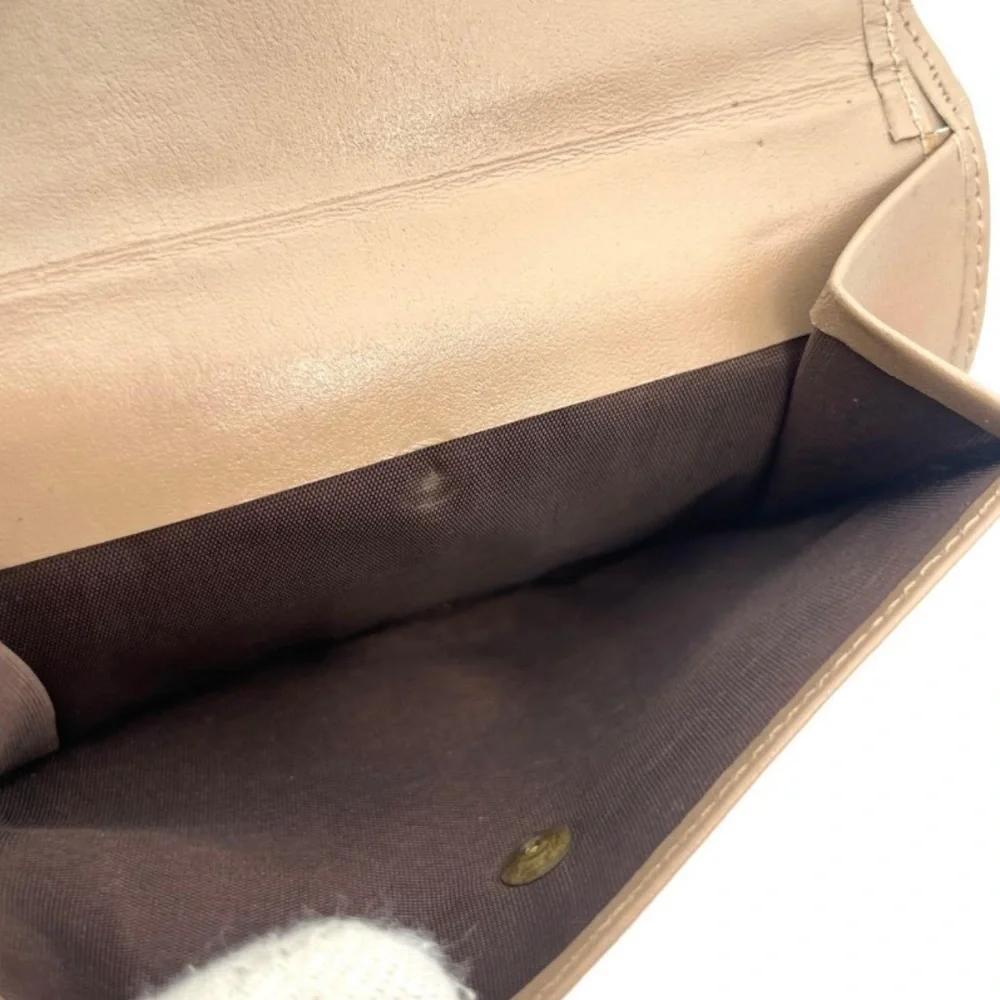 Dior Tan Leather compact wallet